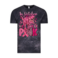 Cloud Black in october we wear pink dinosaur Vintage Tee - JahusDesignShop