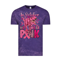 Cloud Purple in october we wear pink dinosaur Vintage Tee - JahusDesignShop