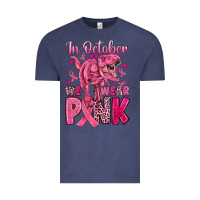 Vintage Denim in october we wear pink dinosaur Vintage Tee - JahusDesignShop