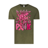 Vintage Olive in october we wear pink dinosaur Vintage Tee - JahusDesignShop