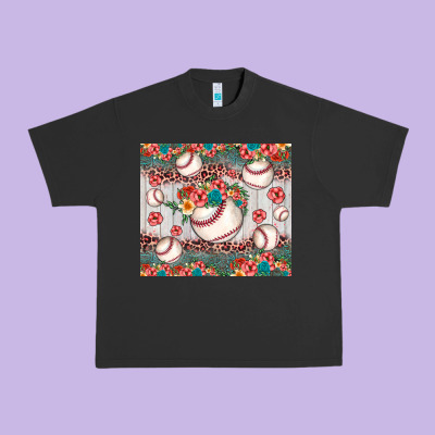 Baseball Leopard Urban Heavy Tee Designed By Jahusdesignshop