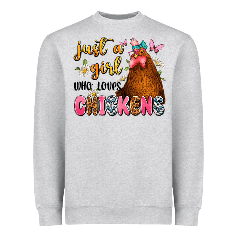 Just A Girl Who Loves Chickens Heavyweight Sweatshirt by JahusDesignShop | Teevron