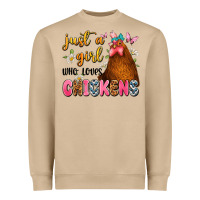 Mushroom just a girl who loves chickens Heavyweight Sweatshirt - JahusDesignShop