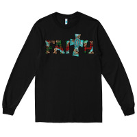 Black faith christmas cross Long Sleeve Tee - AdoDesignShop