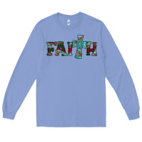 Colony Blue faith christmas cross Long Sleeve Tee - AdoDesignShop