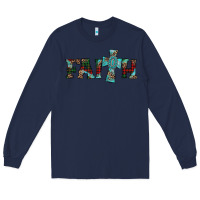 Navy faith christmas cross Long Sleeve Tee - AdoDesignShop