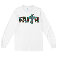 White faith christmas cross Long Sleeve Tee - AdoDesignShop