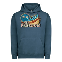 Pigment Midnight Navy Tastes like freedom 4th of july Urban Hoodie - HowdyJamesFarm