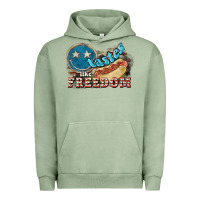 Pigment Oil Green Tastes like freedom 4th of july Urban Hoodie - HowdyJamesFarm