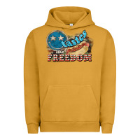 Pigment Peanut Butter Tastes like freedom 4th of july Urban Hoodie - HowdyJamesFarm