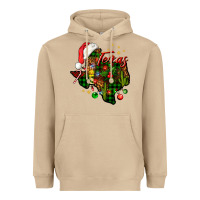 Mushroom Christmas Texas map Heavyweight Hoodie - NancyCooperArtShop