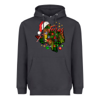 Smoke Christmas Texas map Heavyweight Hoodie - NancyCooperArtShop