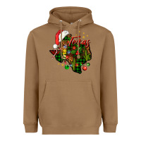 Toasted Coconut Christmas Texas map Heavyweight Hoodie - NancyCooperArtShop