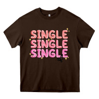 Chocolate Brown single single single af Heavy Core Tee - MaliasSmallBusiness