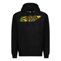 Black Western Tenessee Map Sunflower Pattern Premium Hoodie - Bettercallsaul