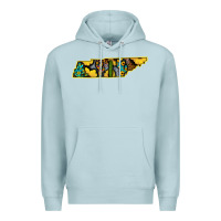 Blue Mist Western Tenessee Map Sunflower Pattern Premium Hoodie - Bettercallsaul