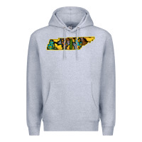 Heather Grey Western Tenessee Map Sunflower Pattern Premium Hoodie - Bettercallsaul