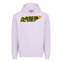 Lilac Western Tenessee Map Sunflower Pattern Premium Hoodie - Bettercallsaul