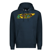Navy Western Tenessee Map Sunflower Pattern Premium Hoodie - Bettercallsaul