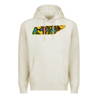 Oatmeal Heather Western Tenessee Map Sunflower Pattern Premium Hoodie - Bettercallsaul