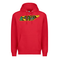 Red Western Tenessee Map Sunflower Pattern Premium Hoodie - Bettercallsaul