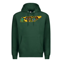 Sports Green Western Tenessee Map Sunflower Pattern Premium Hoodie - Bettercallsaul
