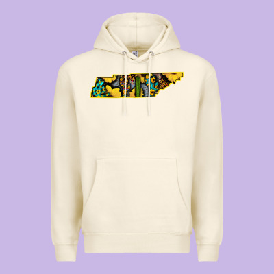 Western Tenessee Map Sunflower Pattern Premium Hoodie Designed By Bettercallsaul