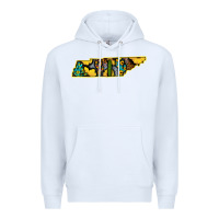 White Western Tenessee Map Sunflower Pattern Premium Hoodie - Bettercallsaul