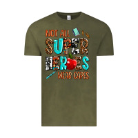 Vintage Olive not all super heroes wear capes Vintage Tee - AdoDesignShop