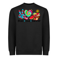 Black peace love  summer Heavyweight Sweatshirt - AdoDesignShop