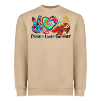 Mushroom peace love  summer Heavyweight Sweatshirt - AdoDesignShop