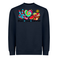 Navy peace love  summer Heavyweight Sweatshirt - AdoDesignShop