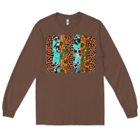 Chestnut sunflower cactus leopard brushstroke Long Sleeve Tee - AdoDesignShop