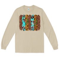 Mushroom sunflower cactus leopard brushstroke Long Sleeve Tee - AdoDesignShop