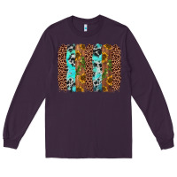 Plum sunflower cactus leopard brushstroke Long Sleeve Tee - AdoDesignShop