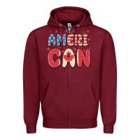 Burgundy American Zipper Hoodie - MaliasSmallBusiness