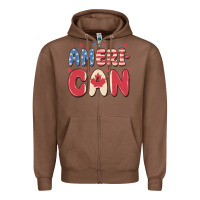 Chestnut American Zipper Hoodie - MaliasSmallBusiness