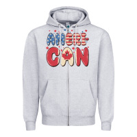 Heather Grey American Zipper Hoodie - MaliasSmallBusiness