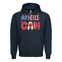 Navy American Zipper Hoodie - MaliasSmallBusiness