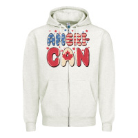 Oatmeal Heather American Zipper Hoodie - MaliasSmallBusiness