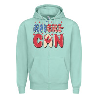 Seafoam American Zipper Hoodie - MaliasSmallBusiness