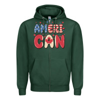 Sports Green American Zipper Hoodie - MaliasSmallBusiness