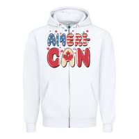 White American Zipper Hoodie - MaliasSmallBusiness