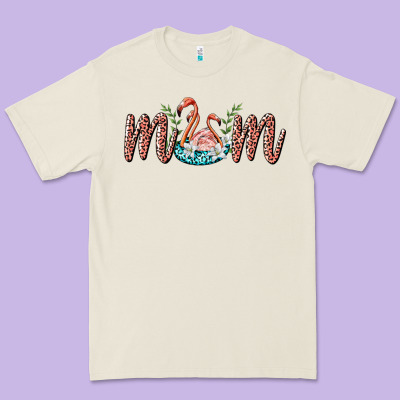 Mom Flamingo Premium Tee Designed By Barkaloodesign