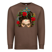 Chestnut Messy Bun Mom Faith And Rose Premium Sweatshirt - BundleAndBundleShop