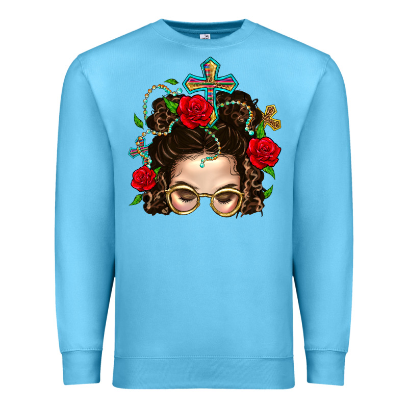 Messy Bun Mom Faith And Rose Premium Sweatshirt by BundleAndBundleShop | Teevron