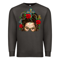 Smoke Messy Bun Mom Faith And Rose Premium Sweatshirt - BundleAndBundleShop