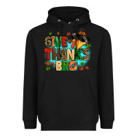 Black give thanks bro Heavyweight Hoodie - MaliasSmallBusiness
