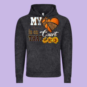 My Heart Is On That Court Vintage Hoodie Designed By Hra Design Shop