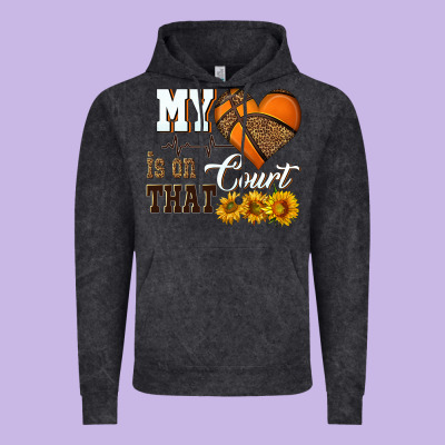 My Heart Is On That Court Vintage Hoodie Designed By Hra Design Shop
